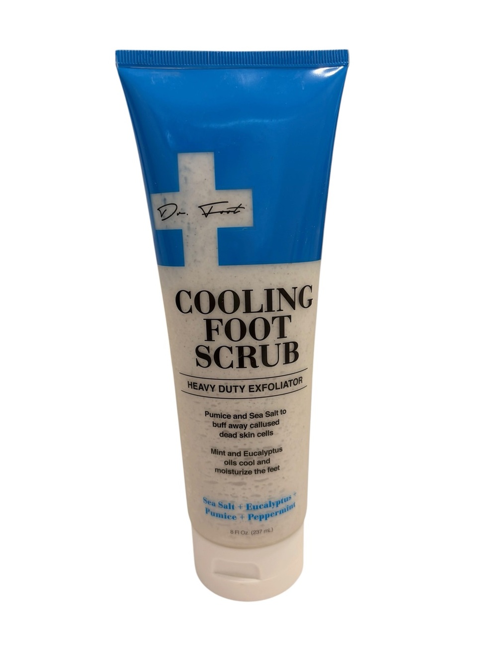 NEW- Cooling Foot Scrub - Blue/White - Heavy Duty Exfoliator